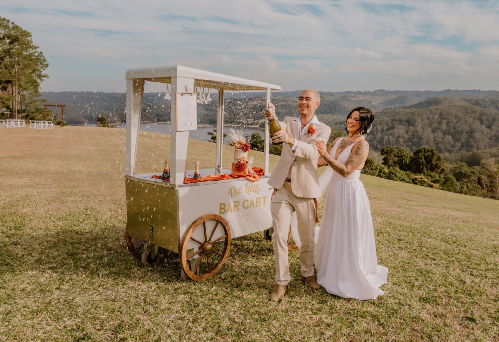 little bar cart elopement